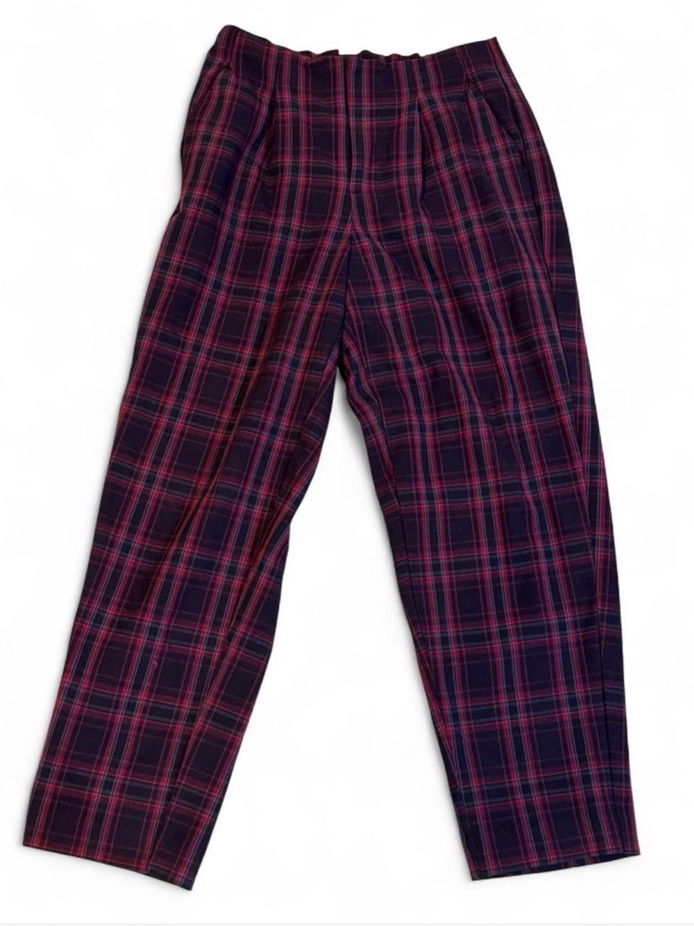 a new day Navy and Pink Plaid Chinos